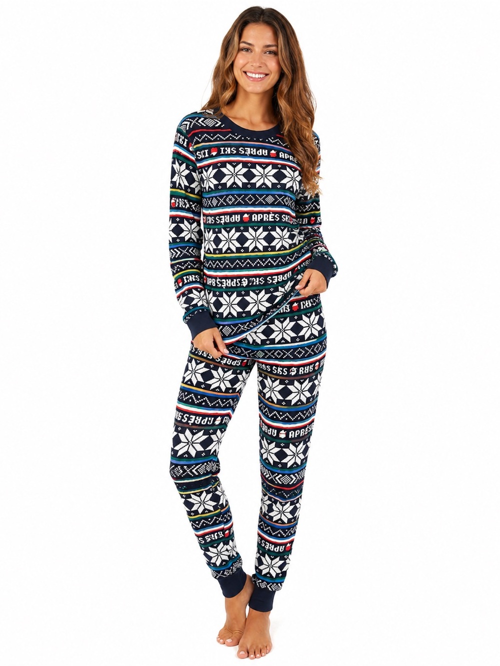 Hanna Andersson apres ski women’s 2 two piece pajama set Sz small